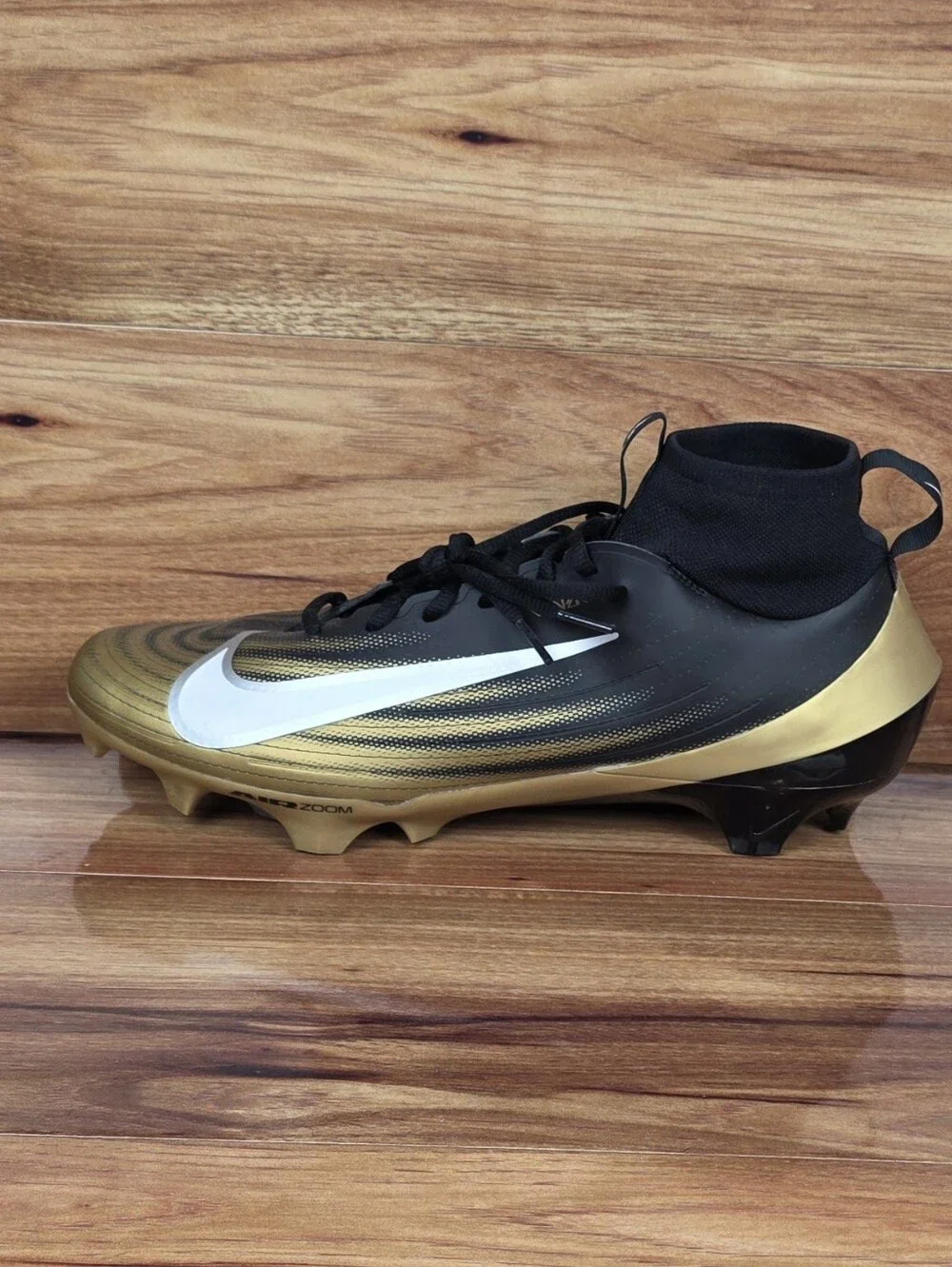 Nike Air Zoom Vapor Pro 1 Football Cleats Black Gold FB3298-003 Mens Sz 12.5 NEW